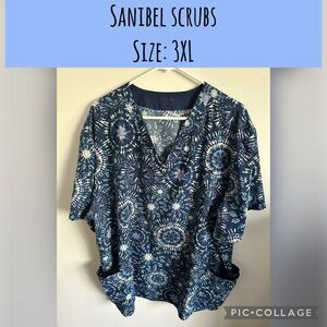 Sanibel Scrubs Women's Blue Top